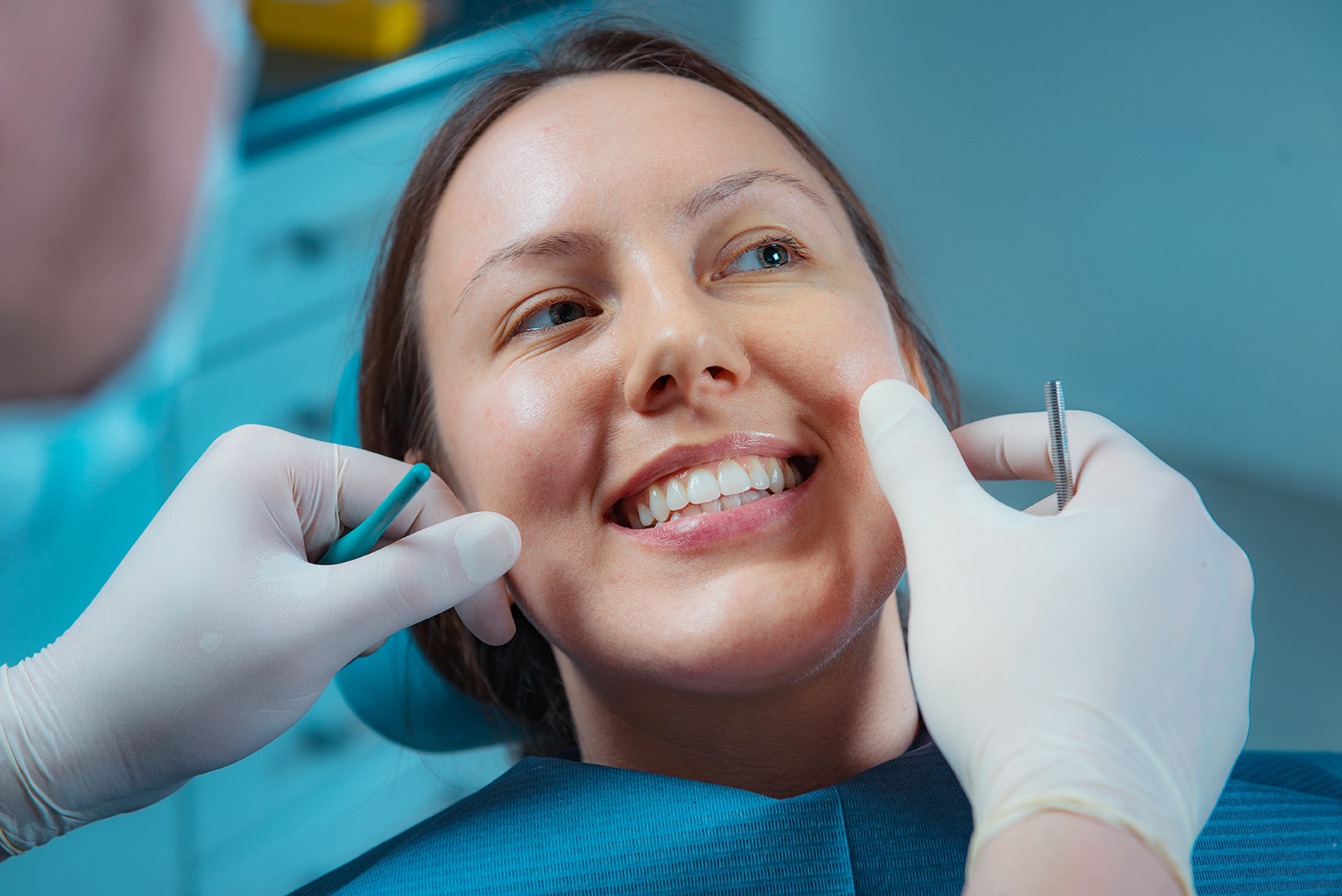 Woman undergoing the Gum Contouring process in Wareham, MA