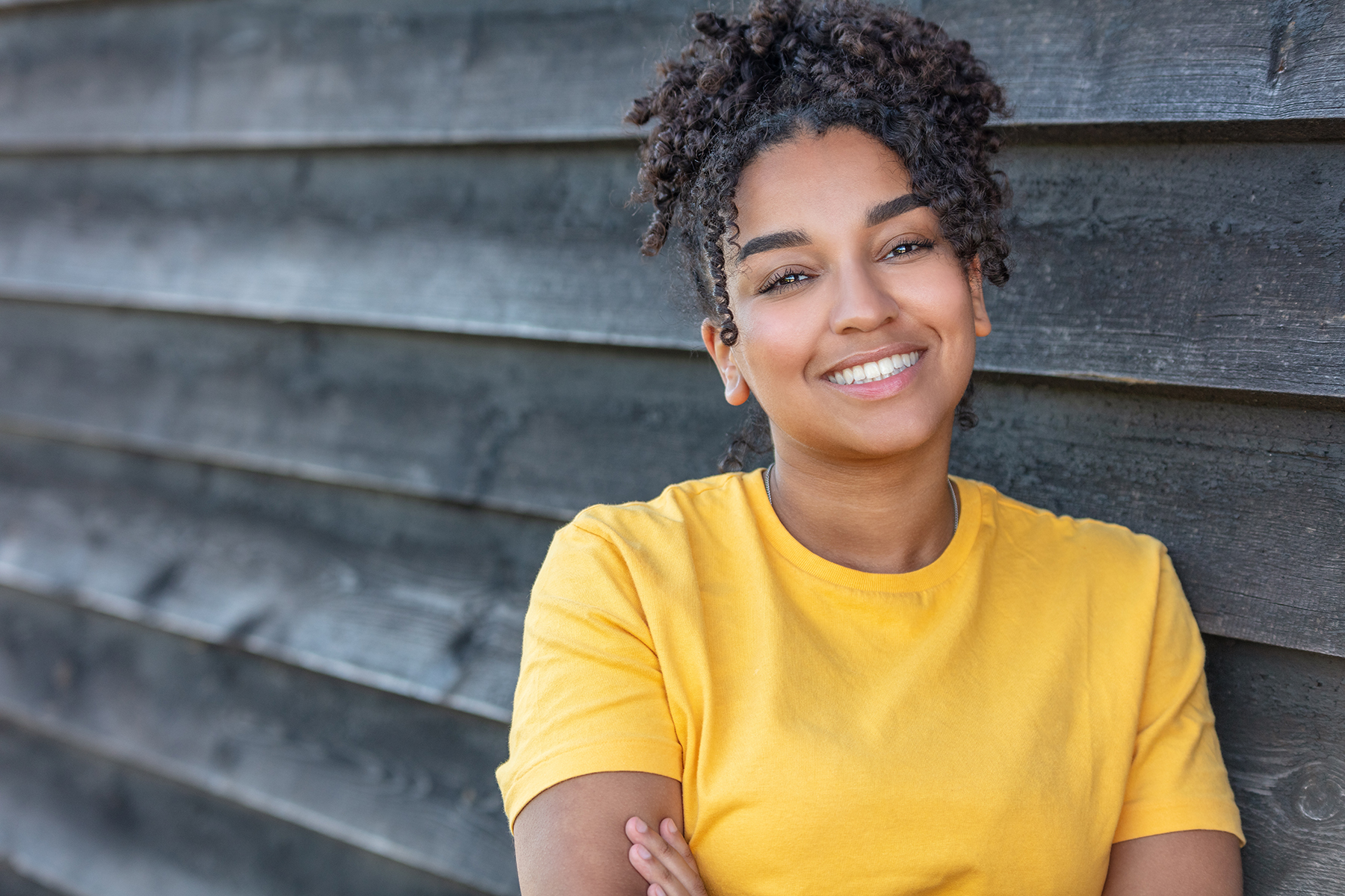 Woman after visiting the veneers dentist in Wareham, MA